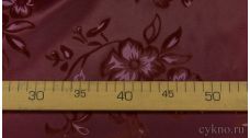 Атлас-стрейч Плотный "Красные Цветы"
