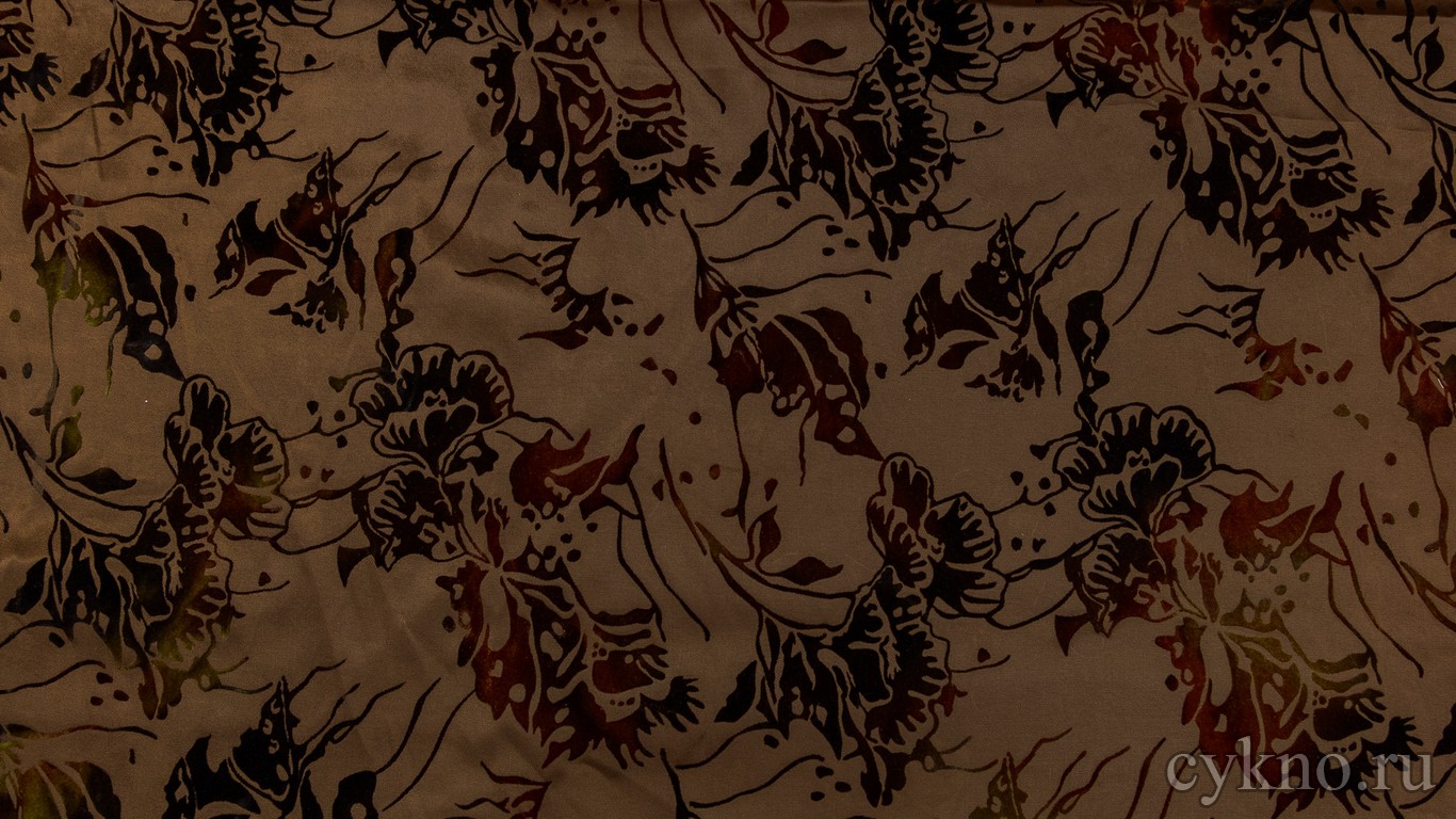 Атлас-стрейч Плотный Коричневый