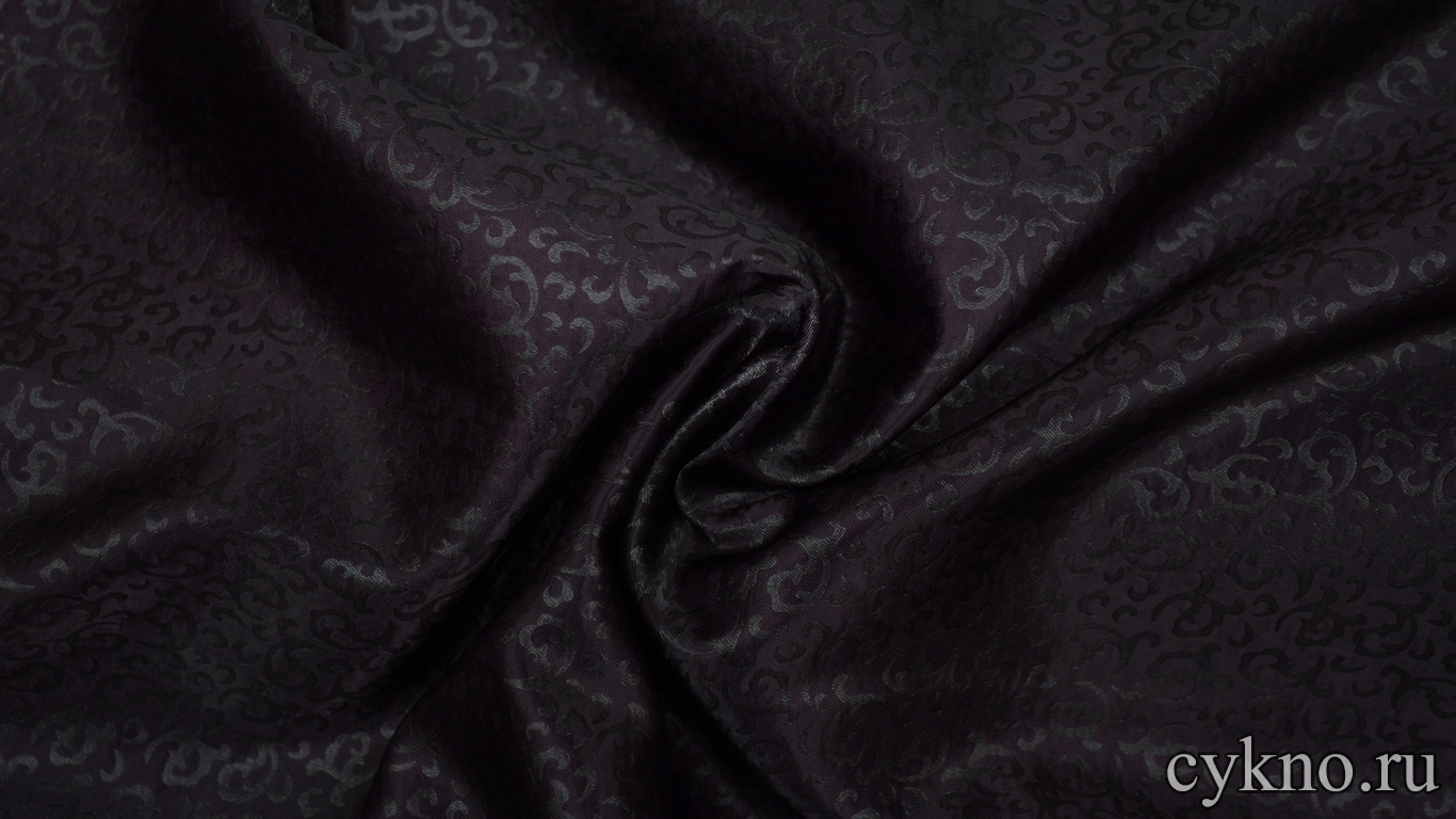 Атлас жаккардовый фиолетовый