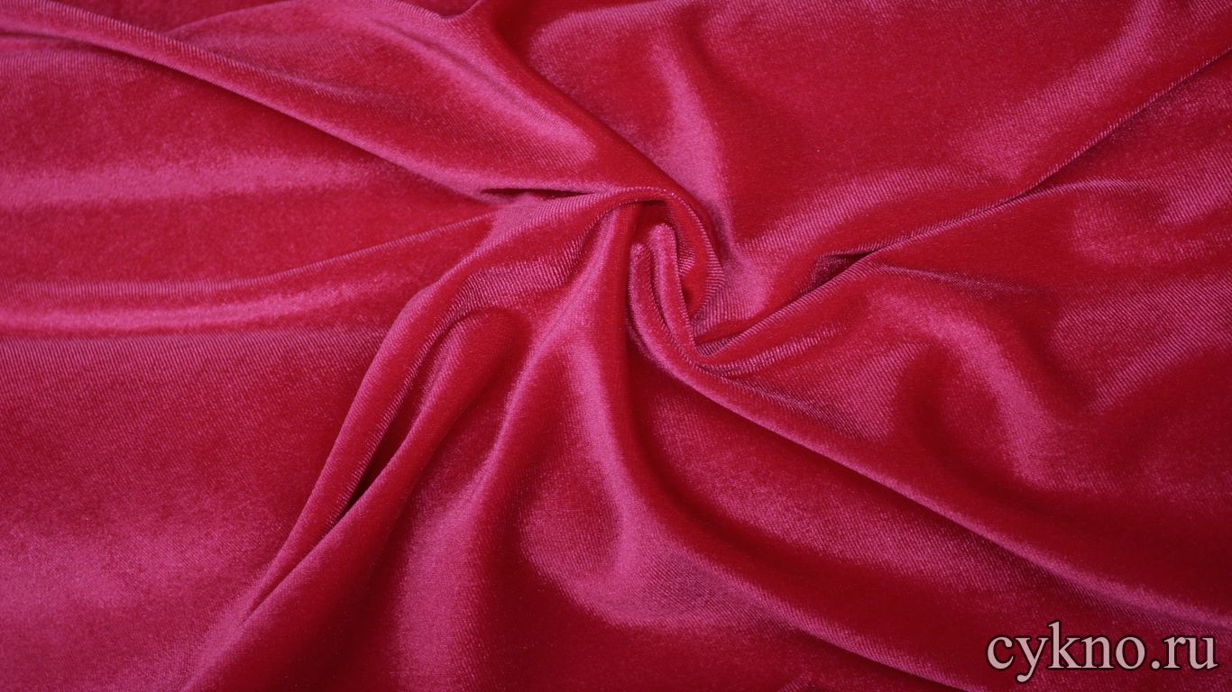 Бархат однотонный темная фуксия