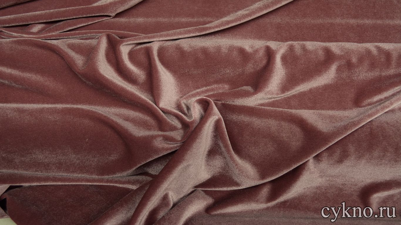 Бархат однотонный темная пудра