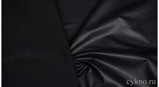 Парча-стрейч матовая черная
