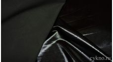 Парча-стрейч черная с блеском