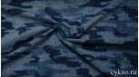Флис камуфляж синий