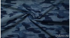 Флис камуфляж синий