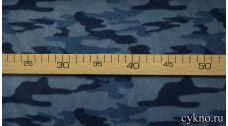 Флис камуфляж синий