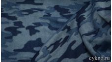 Флис камуфляж синий