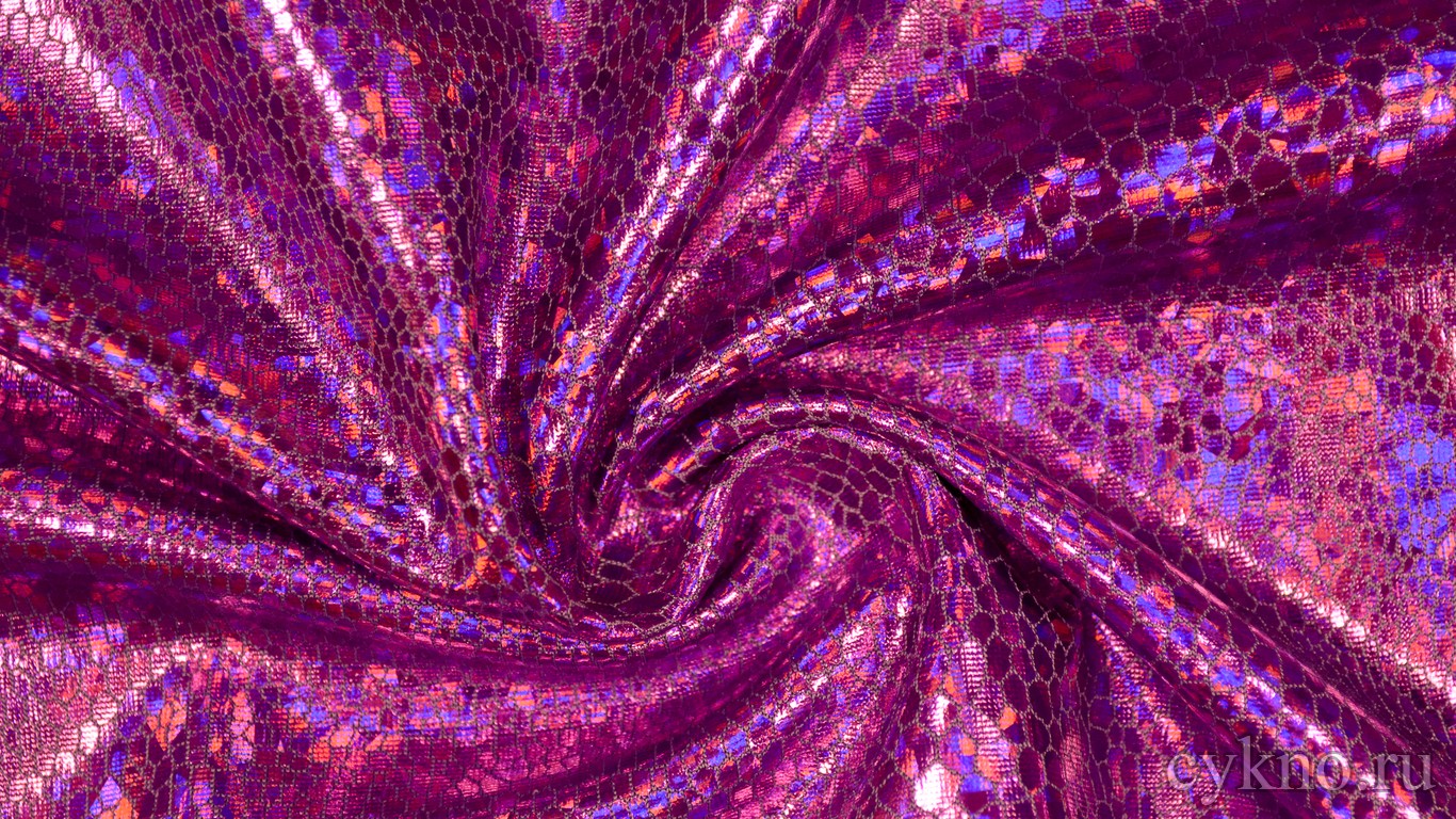 Ткань Голограмма Баклажановая