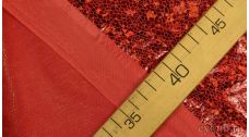 Ткань Голограмма Ярко-красная