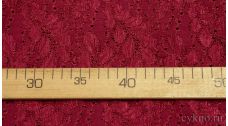 Ткань Гипюр глубокий красный