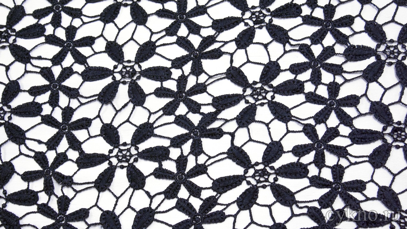 Ткань Гипюр кобальтово-синий