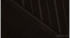 Ткань Костюмная "Коричневая в полоску"