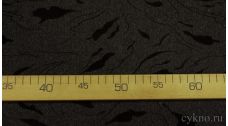 Ткань Костюмная "Черный узор на сером"