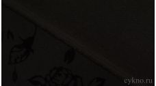 Ткань Костюмная "Черные розы на сером"