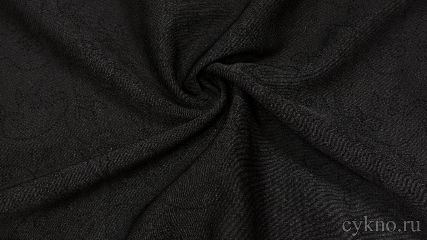 Ткань Костюмная "Вышитые цветы на сером"