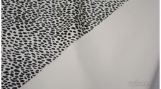 Кожзам черно-белый с леопардовым принтом