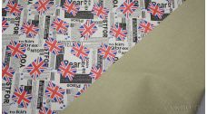 Кожзам с принтом "Флаг Великобритании"
