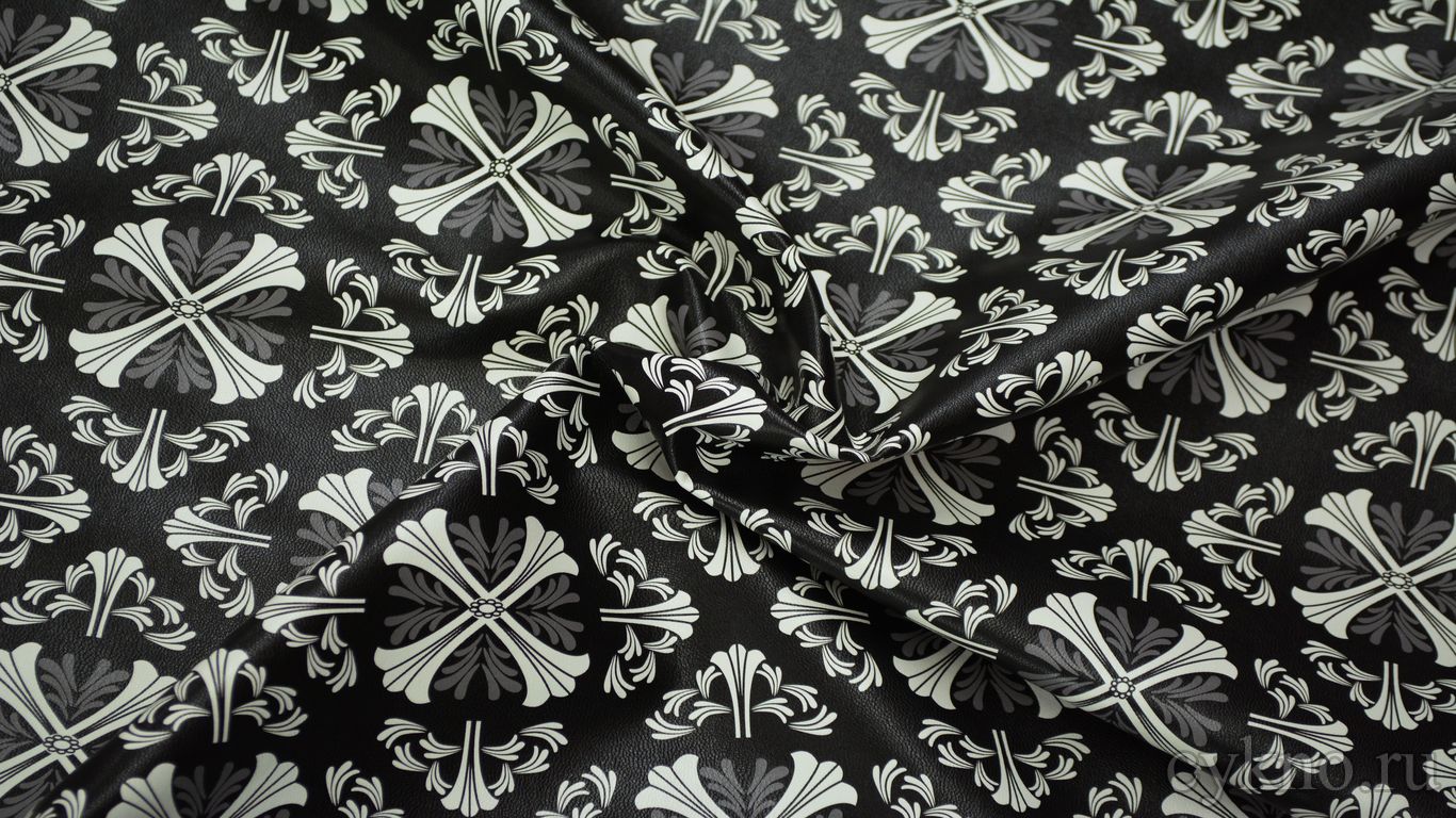 Кожзам с принтом "Искусные кресты"