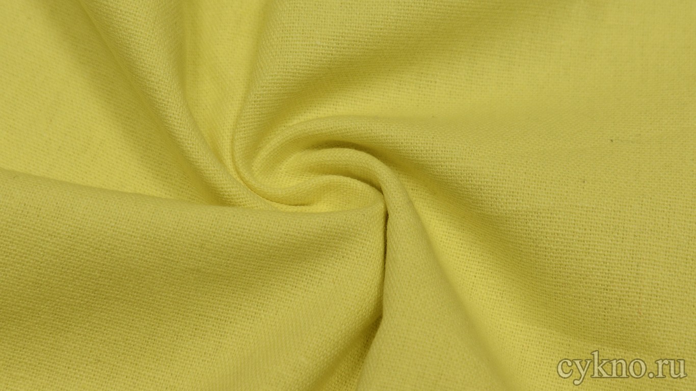 Ткань Лен лимонно-желтый