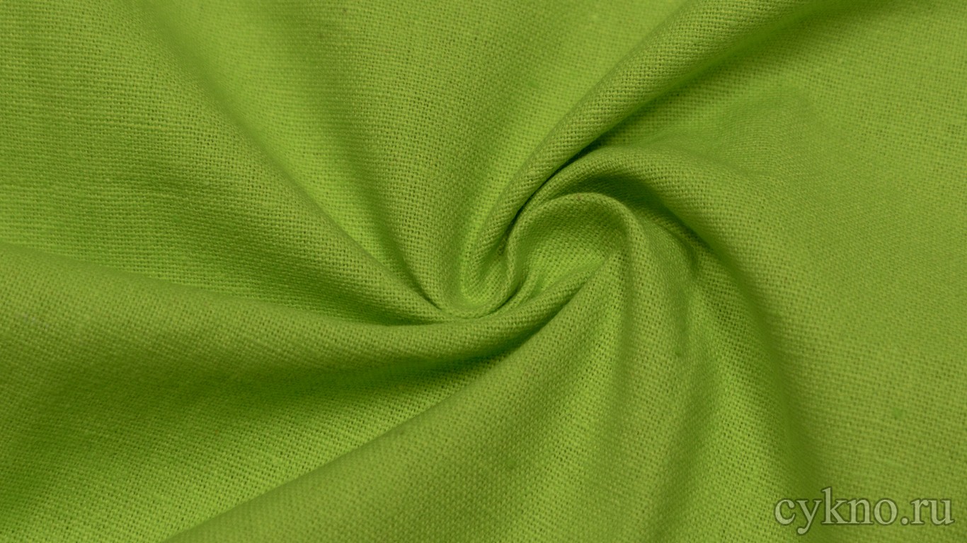 Ткань Лен желто-зеленый