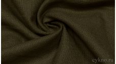 Ткань Лен "Оливково-зеленый темный"