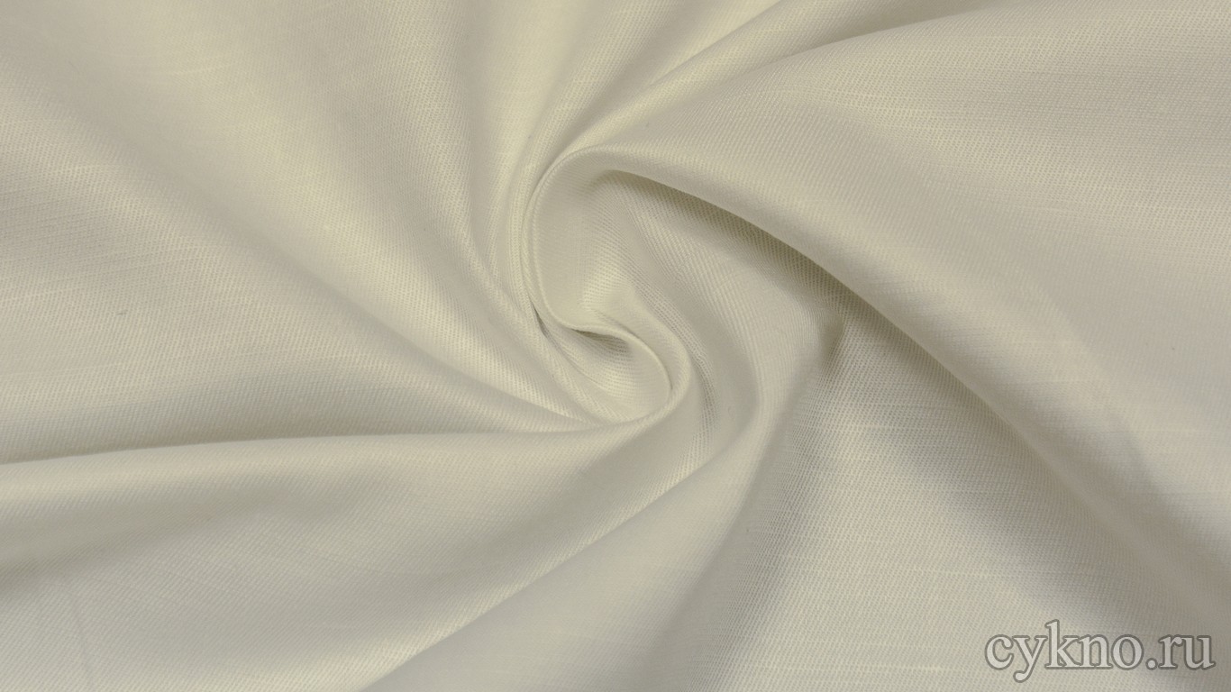 Ткань Лен "Сливочный белый"