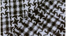 Ткань Пальтовая звезды черно-белые с люрексом