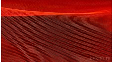 Ткань Фатин Жесткий красный с оранжевым оттенком