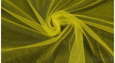 Ткань Фатин Средней Жесткости желто-зеленого цвета