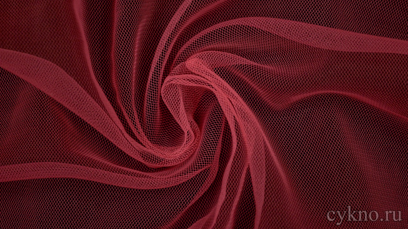 Ткань Сетка Мягкая Насыщенно-розового цвета