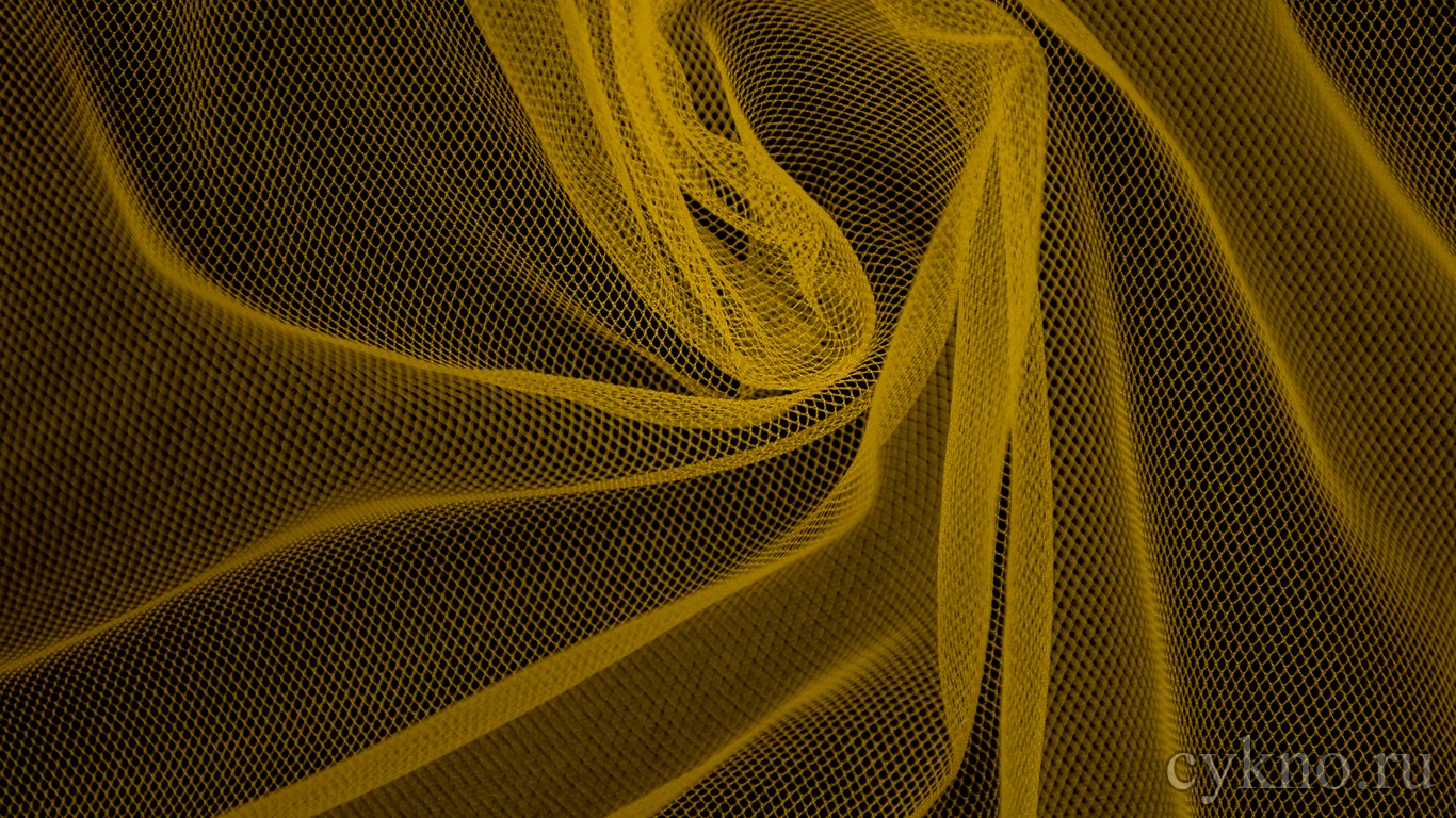 Ткань Сетка Мягкая "Темная желтая"