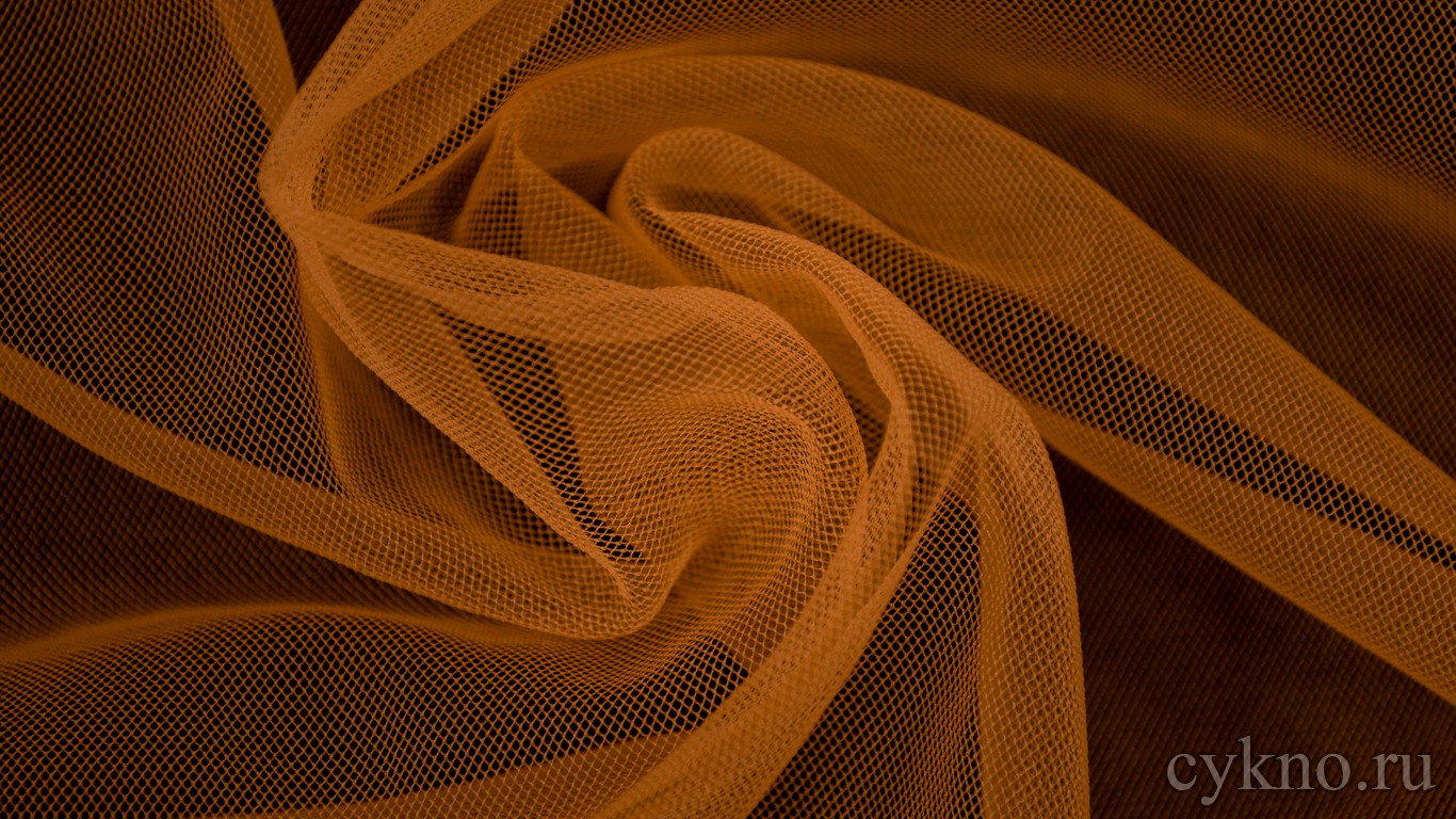 Ткань Сетка Мягкая Оранжевая