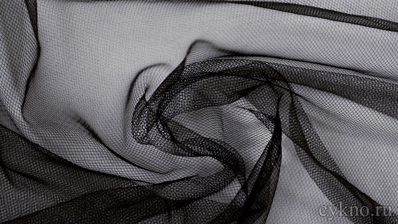 Ткань Сетка Мягкая Черная