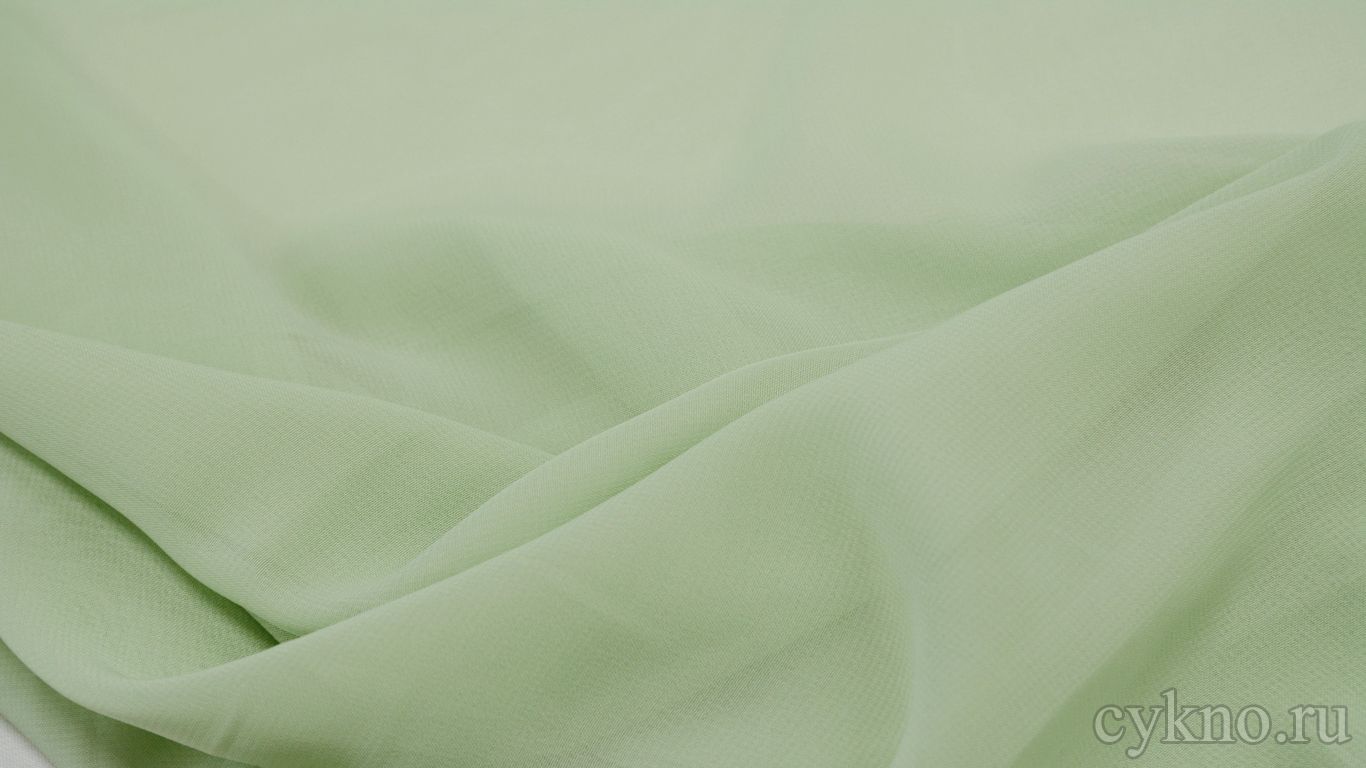 Шифон пастельно-зеленый