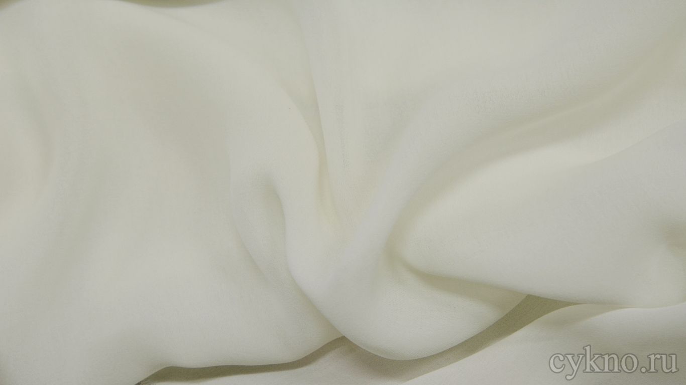 Шифон сливочный белый