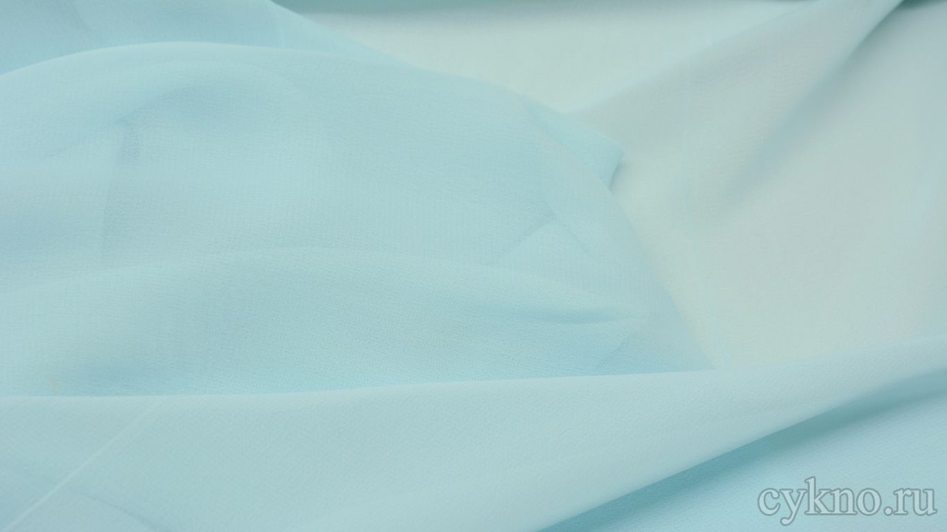Шифон бледно-голубой