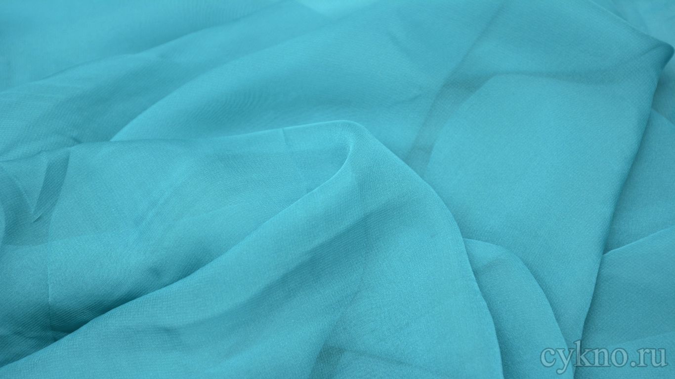 Шифон небесно-голубой