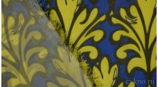 Шифон Набивной Сине-желтый