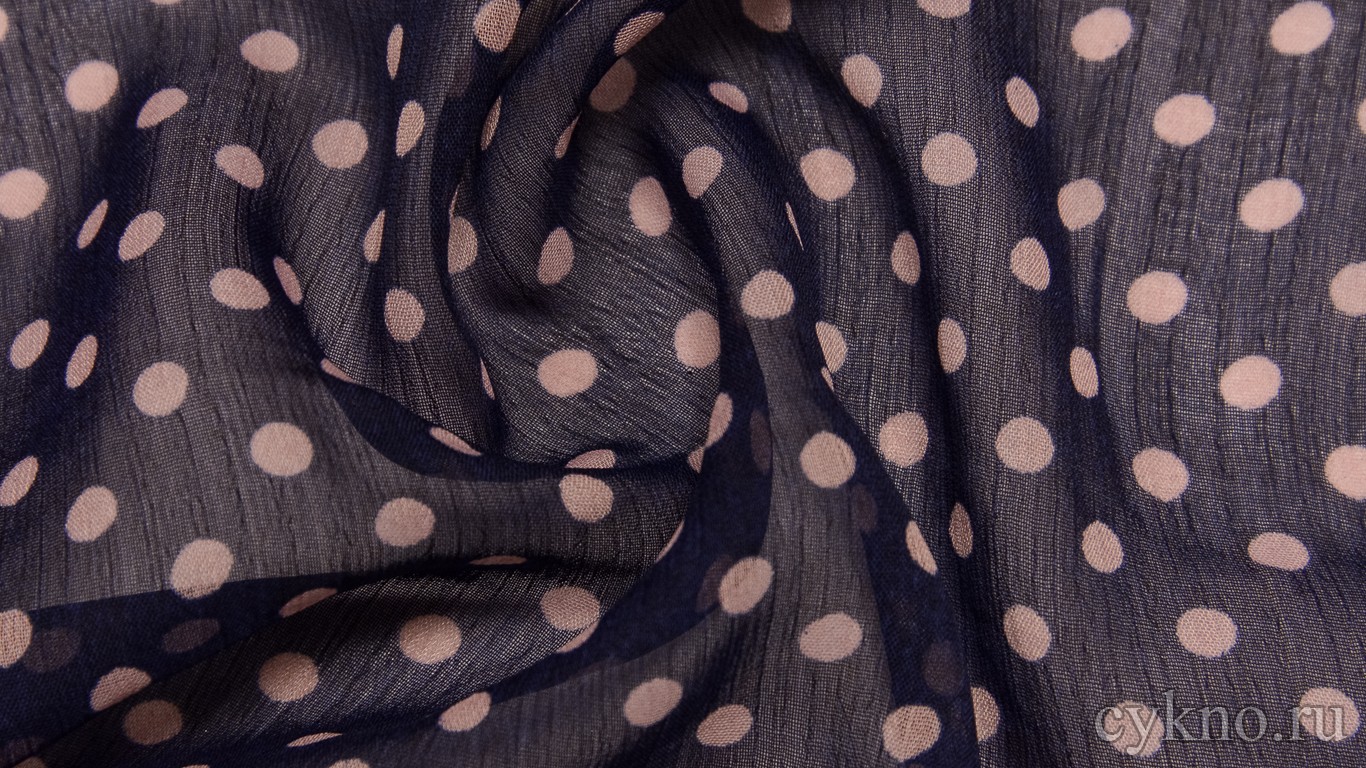 Шифон Набивной Сине-Розовый