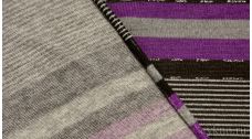 Ткань Трикотаж принтованный с фиолетовыми полосами
