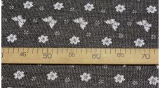 Ткань Трикотаж "Цветы на сером"