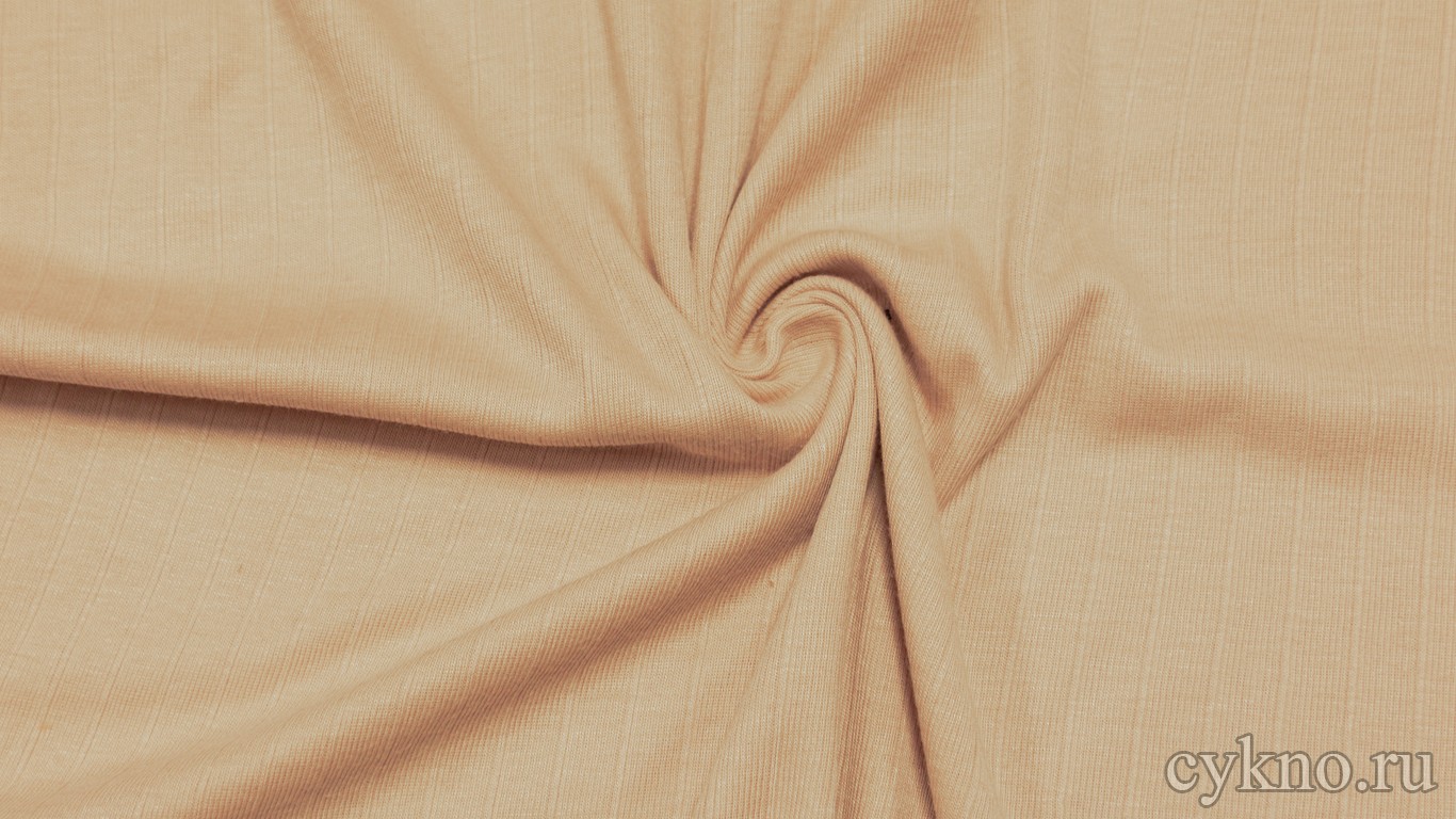 Ткань Трикотаж вискозный кремового цвета