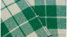 Ткань Пальтовая клетка бело-зеленая