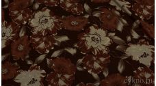 Ткань Трикотаж вискозный в коричневых тонах "Чермес"