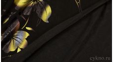 Ткань Трикотаж "Золотые Цветы"