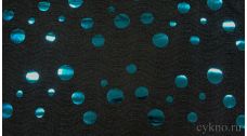 Ткань Трикотаж Черно-бирюзовая
