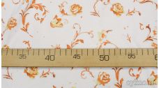 Ткань Трикотаж "Рыжие Цветы"