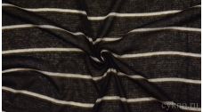Ткань Трикотаж Черная в полоску