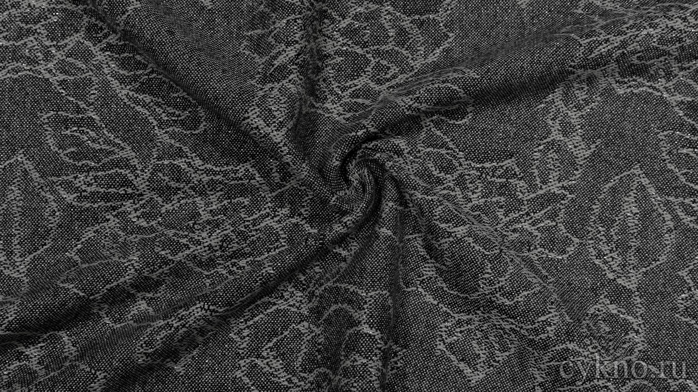 Ткань Твид шерстяной с серебрянными нитями "Ренде"