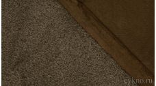 Ткань Замша Серая на Коричневом